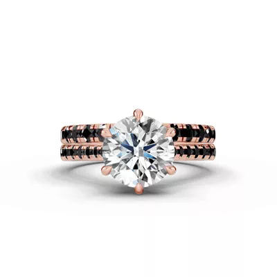 Tradition Cathedral Black Diamond Engagement Ring (0.30 ct. tw.)