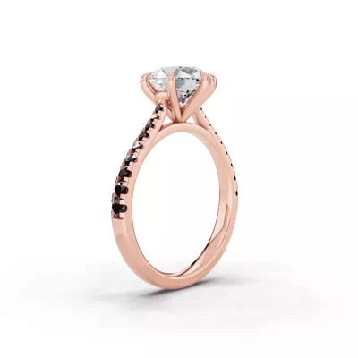 Tradition Cathedral Black Diamond Engagement Ring (0.30 ct. tw.)