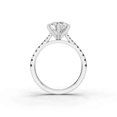 Tradition Cathedral Black Diamond Engagement Ring (0.30 ct. tw.)
