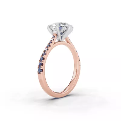 Tradition Cathedral Sapphire Two-Tone Engagement Ring (0.30 ct. tw.)
