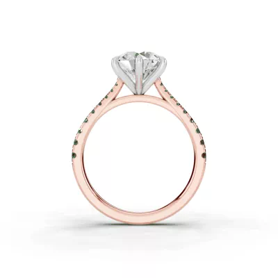 Tradition Cathedral Tsavorite Two-Tone Engagement Ring (0.30 ct. tw.)