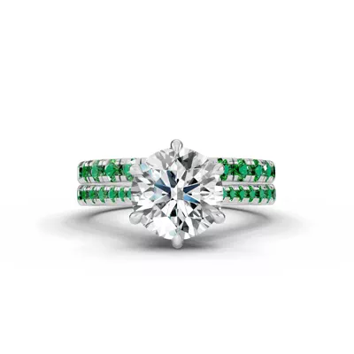 Tradition Cathedral Tsavorite Engagement Ring (0.30 ct. tw.)