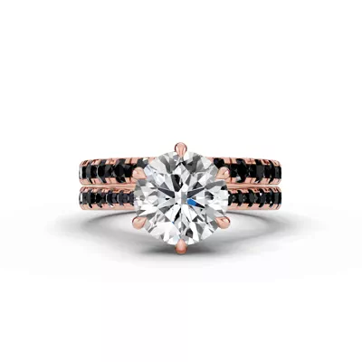 Tradition Cathedral Black Diamond Engagement Ring (0.35 ct. tw.)