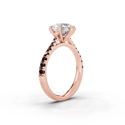 Tradition Cathedral Black Diamond Engagement Ring (0.35 ct. tw.)