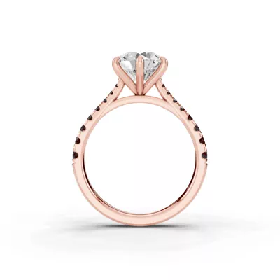 Tradition Cathedral Black Diamond Engagement Ring (0.35 ct. tw.)