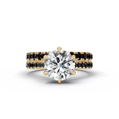 Tradition Cathedral Black Diamond Engagement Ring (0.35 ct. tw.)