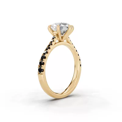 Tradition Cathedral Black Diamond Engagement Ring (0.35 ct. tw.)
