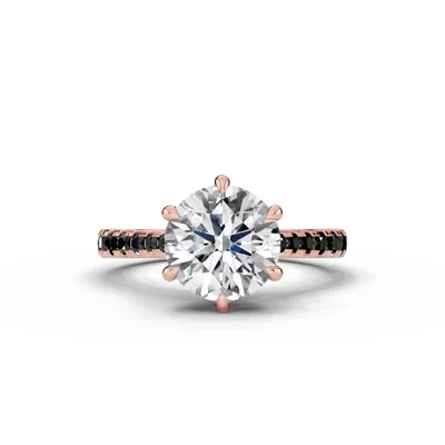 Tradition Cathedral Black Diamond Engagement Ring (0.35 ct. tw.)