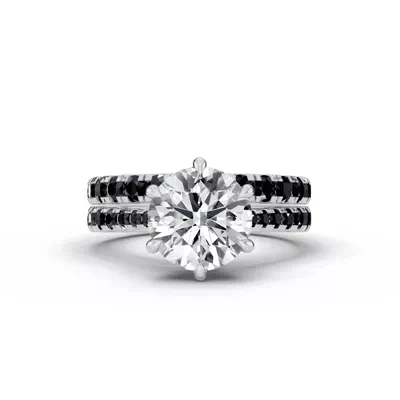 Tradition Cathedral Black Diamond Engagement Ring (0.35 ct. tw.)