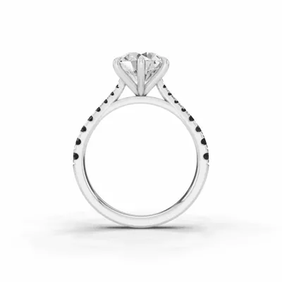Tradition Cathedral Black Diamond Engagement Ring (0.35 ct. tw.)