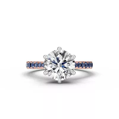 Tradition Cathedral Sapphire Two-Tone Engagement Ring (0.35 ct. tw.)