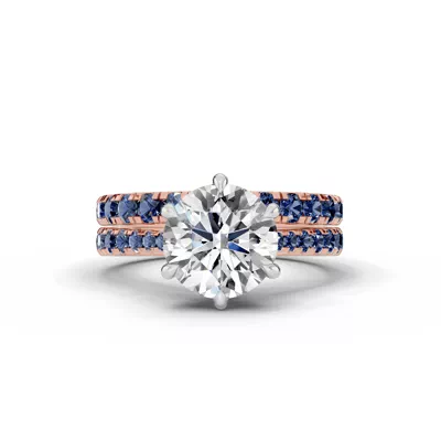 Tradition Cathedral Sapphire Two-Tone Engagement Ring (0.35 ct. tw.)