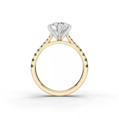 Tradition Cathedral Tsavorite Two-Tone Engagement Ring (0.35 ct. tw.)
