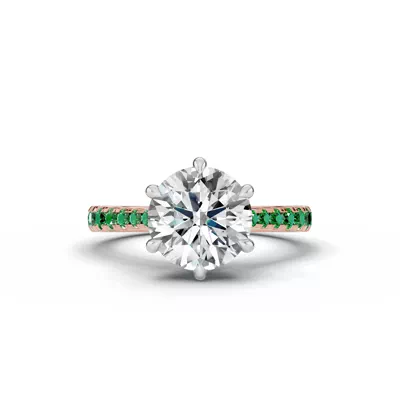 Tradition Cathedral Tsavorite Two-Tone Engagement Ring (0.35 ct. tw.)