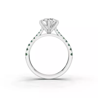 Tradition Cathedral Tsavorite Engagement Ring (0.35 ct. tw.)