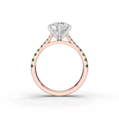 Tradition Cathedral Tsavorite Two-Tone Engagement Ring (0.35 ct. tw.)