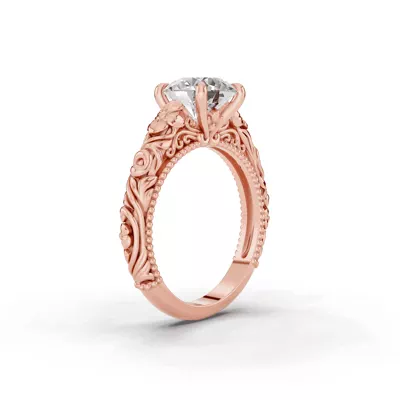 Verdess Nature-Inspired Solitaire Engagement Ring