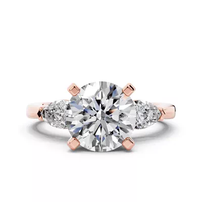 Madison Three-Stone Pear Engagement Ring