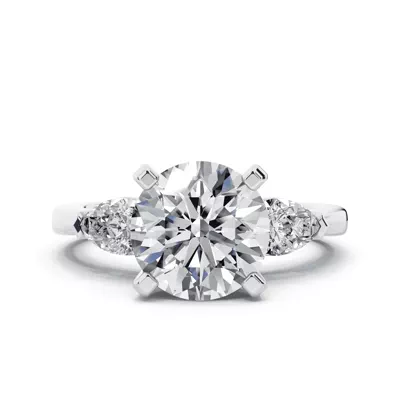 Madison Three-Stone Pear Engagement Ring