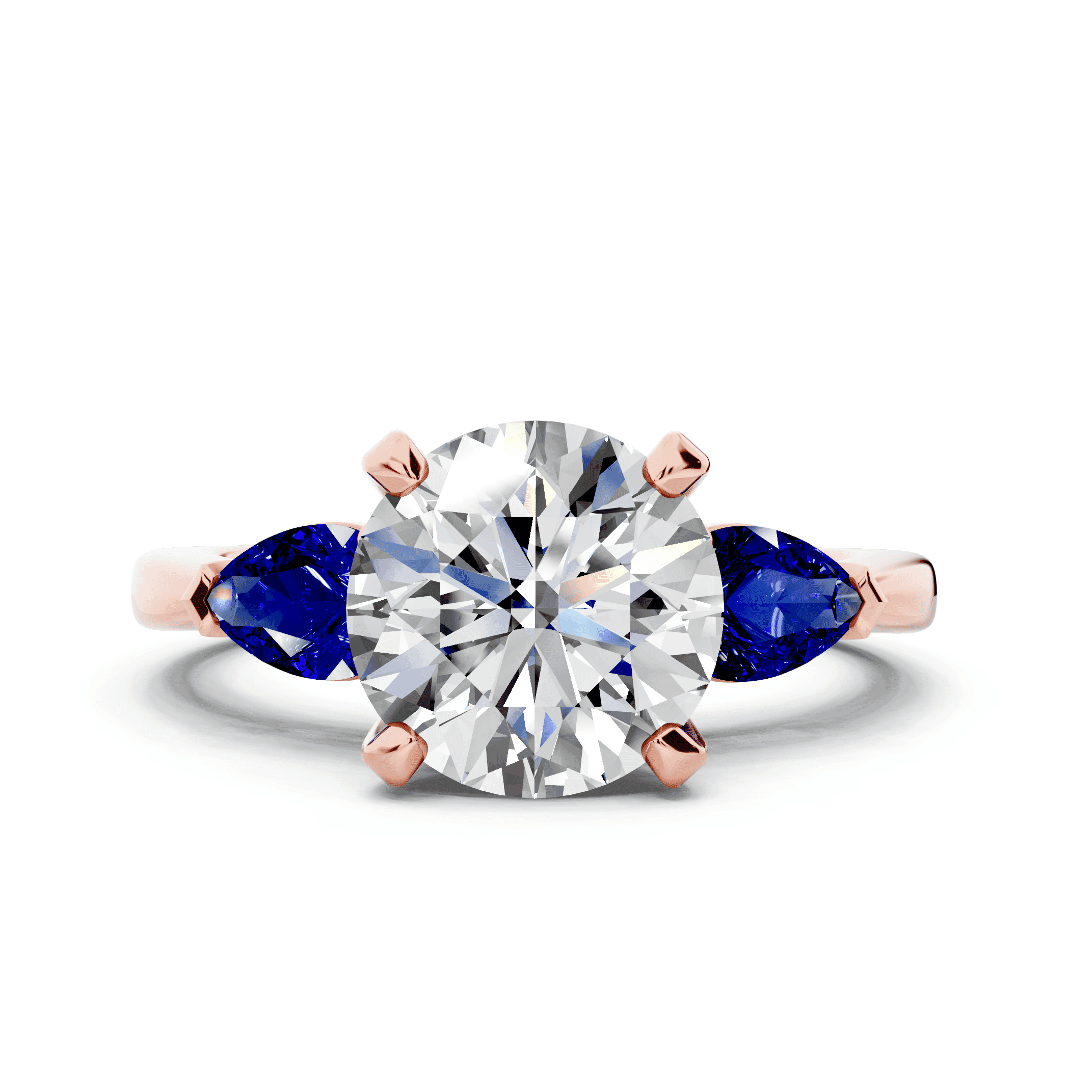 Madison Sapphire Three-Stone Pear Engagement Ring (0.50 ct. tw.)