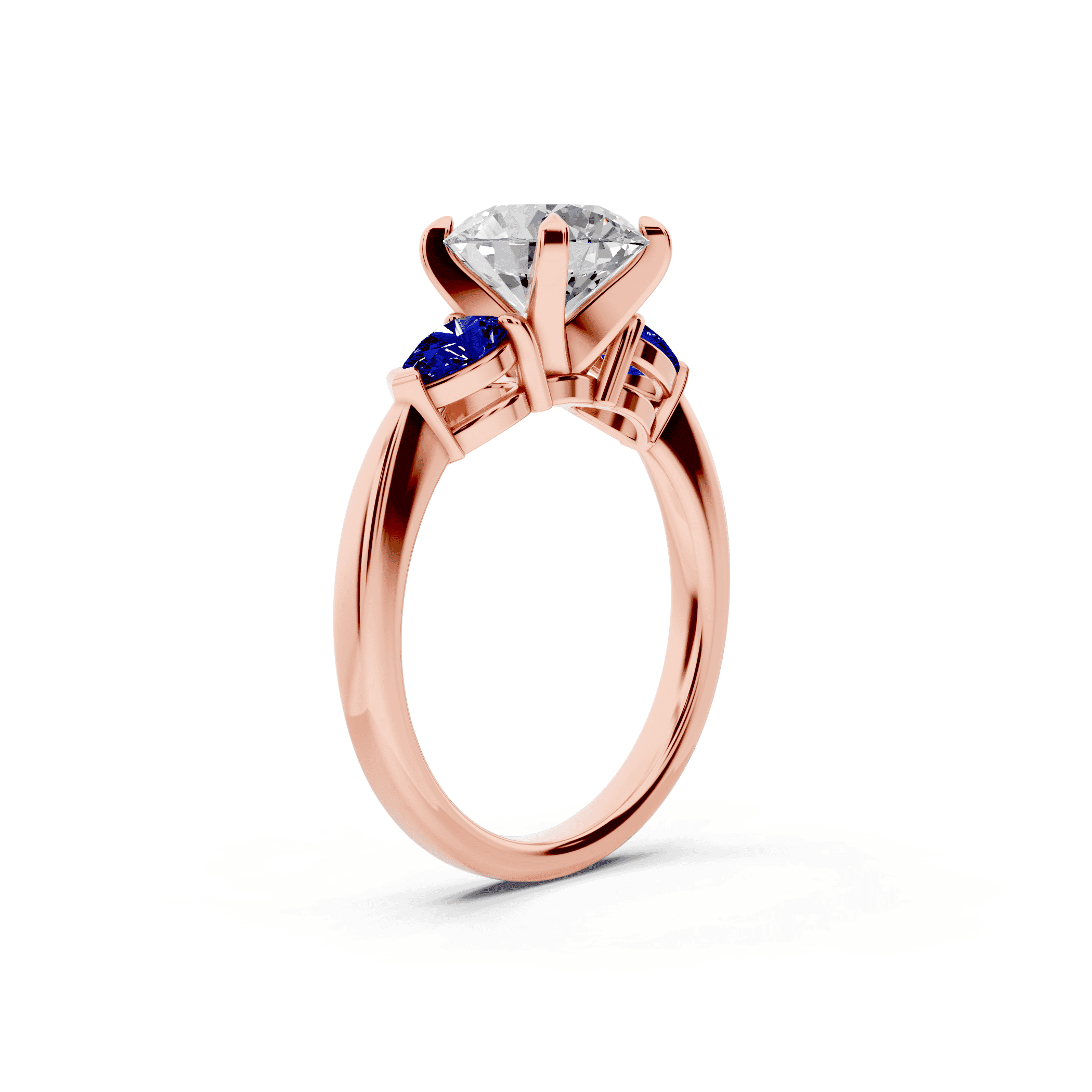 Madison Sapphire Three-Stone Pear Engagement Ring (0.50 ct. tw.)