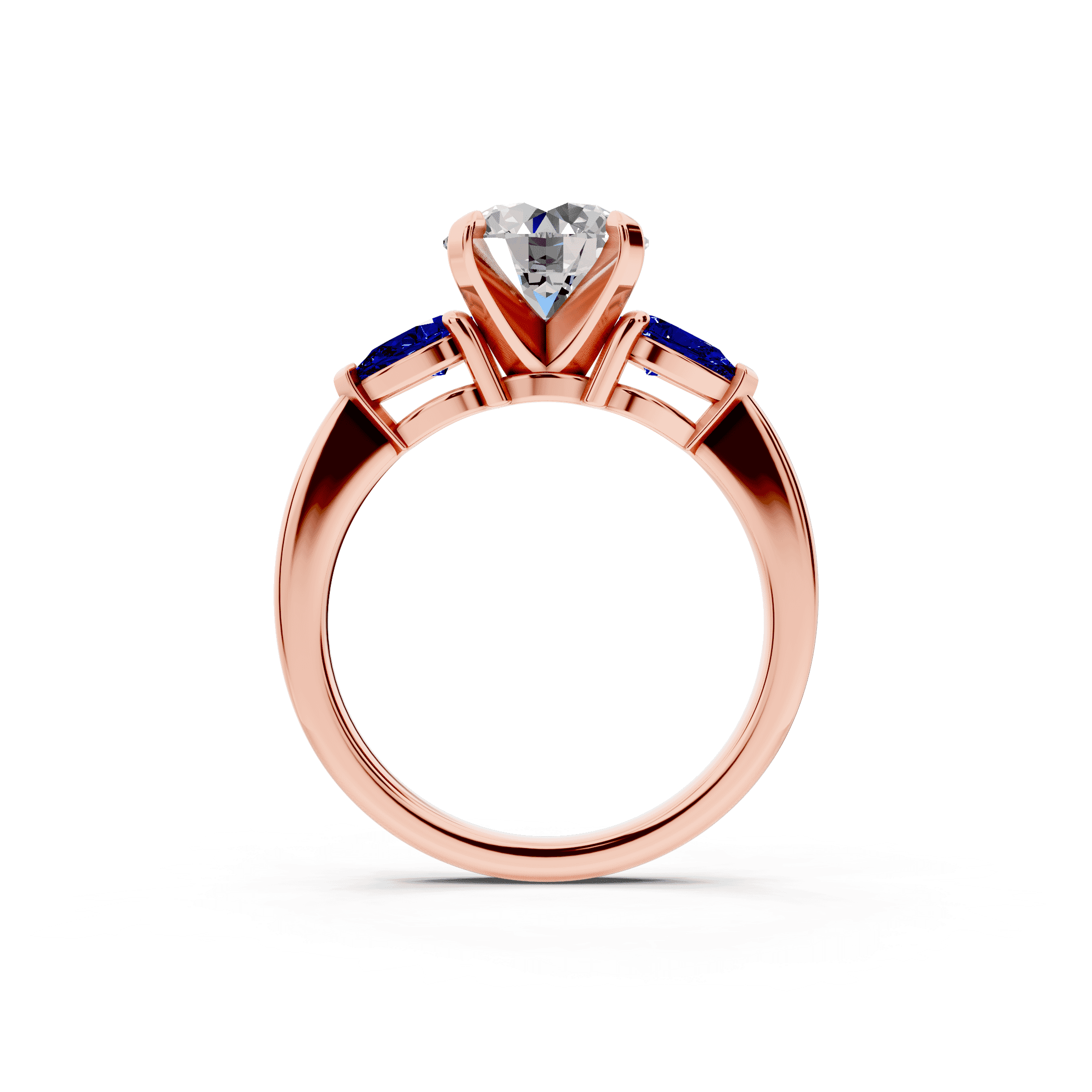 Madison Sapphire Three-Stone Pear Engagement Ring (0.50 ct. tw.)
