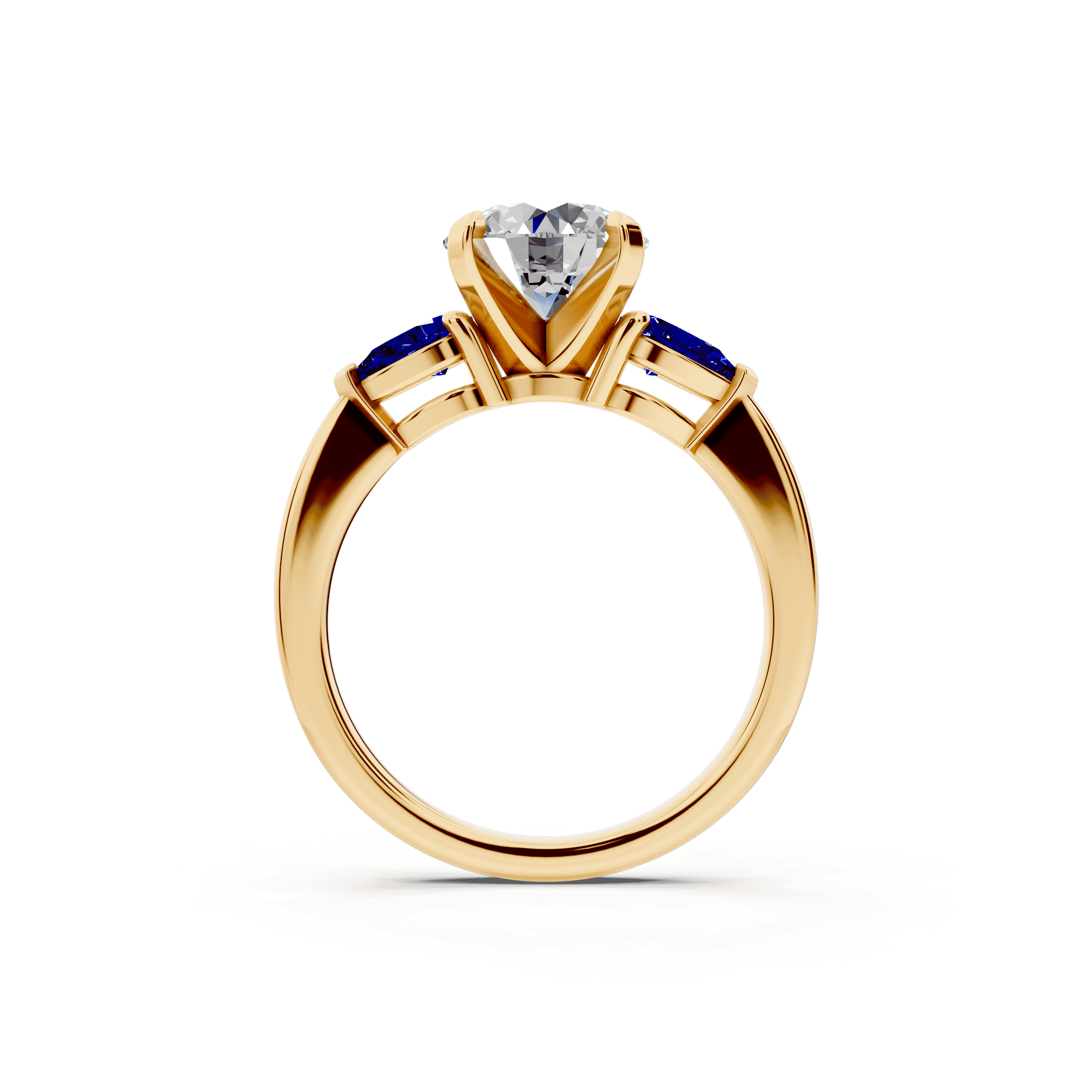 Madison Sapphire Three-Stone Pear Engagement Ring (0.50 ct. tw.)