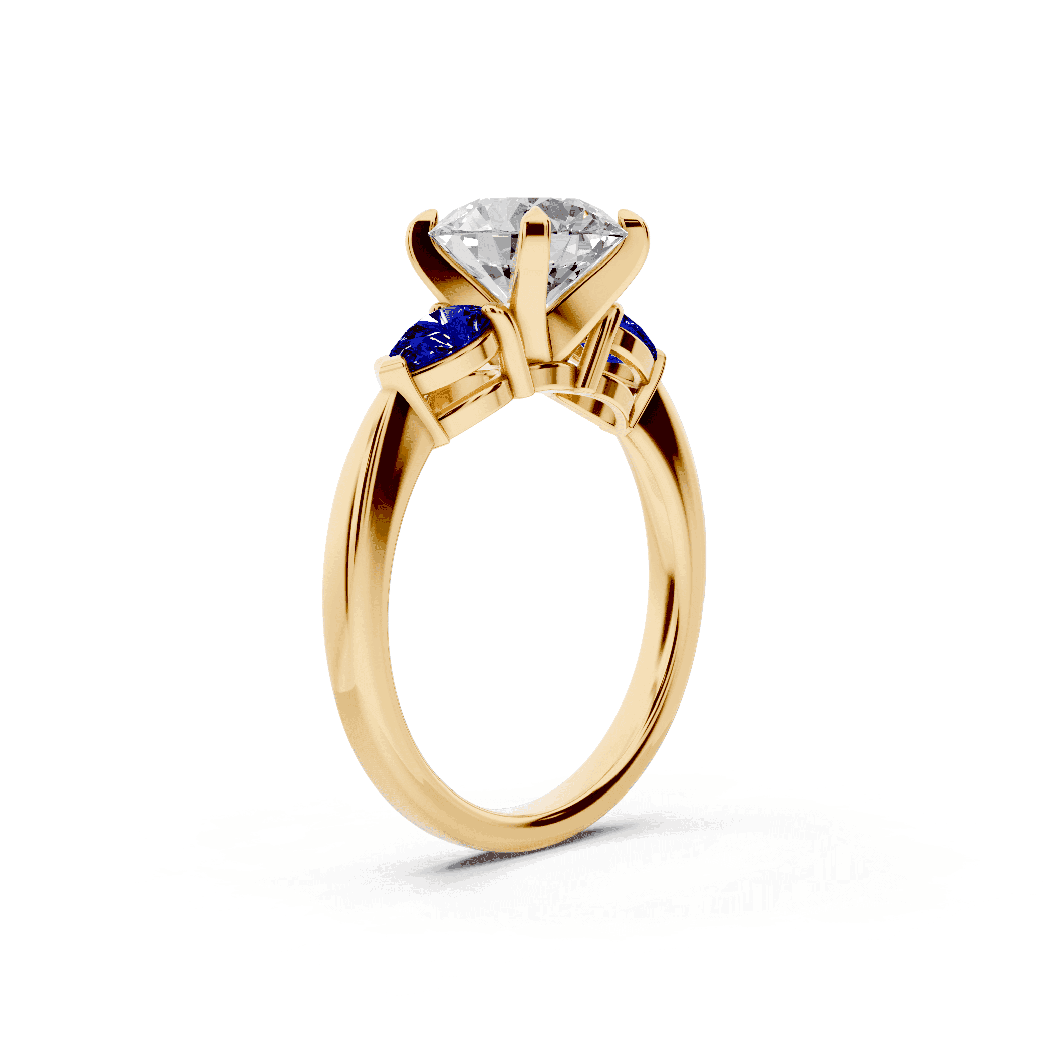 Madison Sapphire Three-Stone Pear Engagement Ring (0.50 ct. tw.)