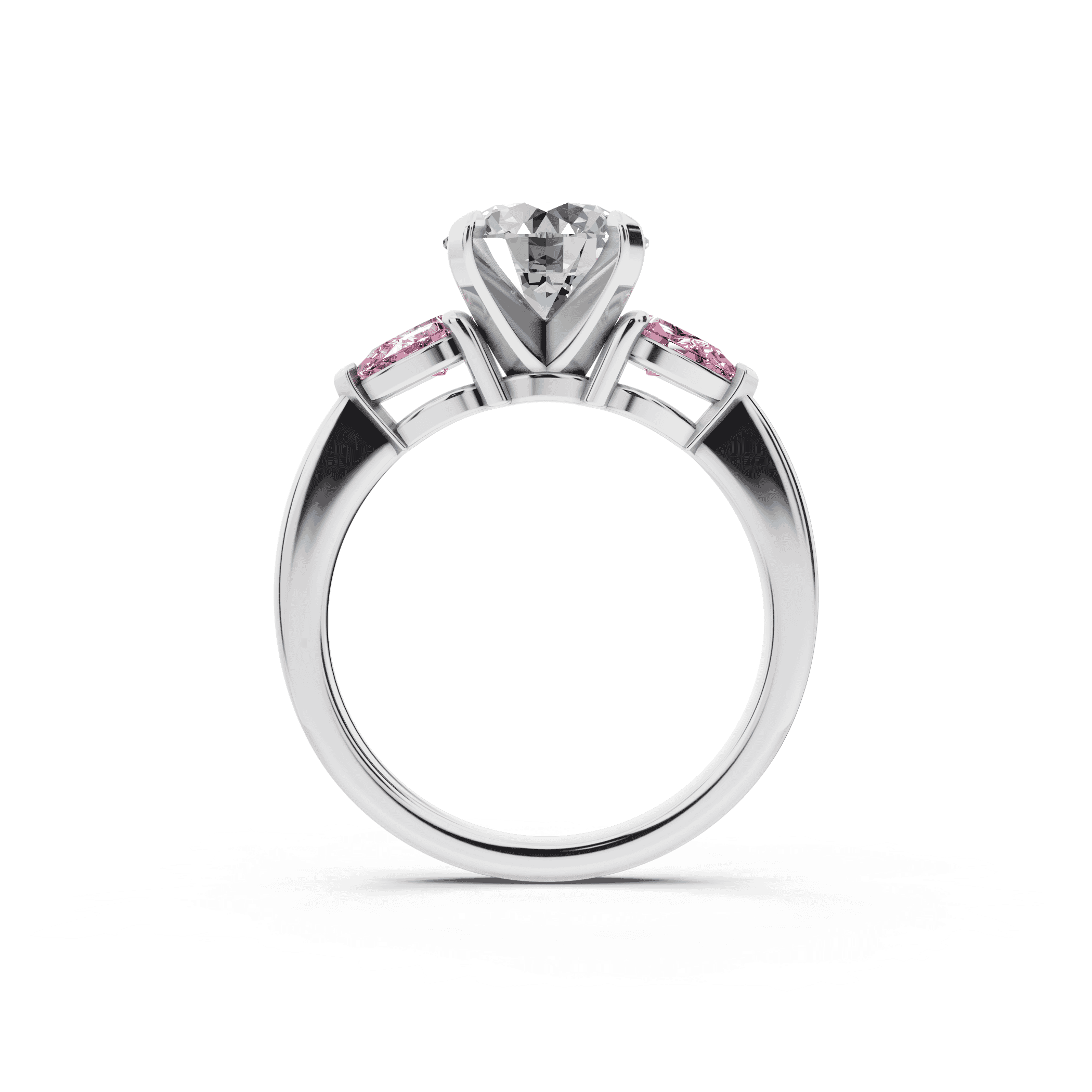 Madison Pink Sapphire Three-Stone Pear Engagement Ring (0.50 ct. tw.)