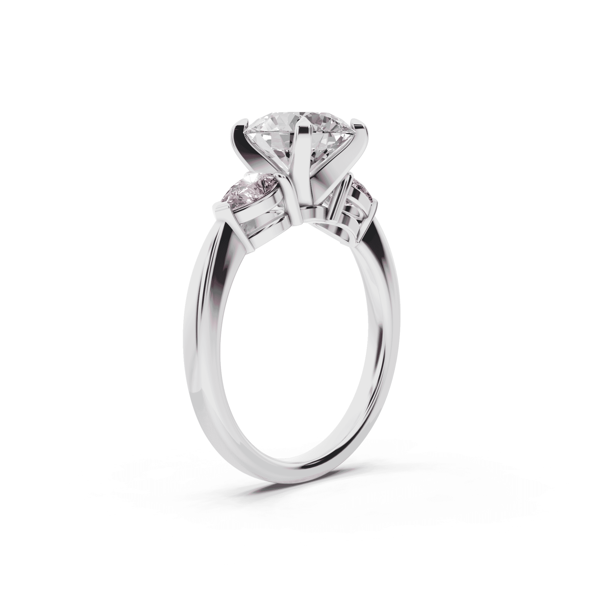 Madison Pink Sapphire Three-Stone Pear Engagement Ring (0.50 ct. tw.)