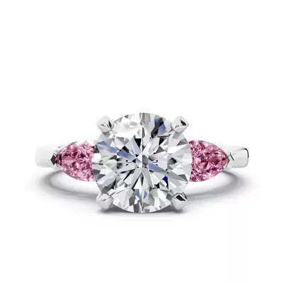 Madison Pink Sapphire Three-Stone Pear Engagement Ring (0.50 ct. tw.)