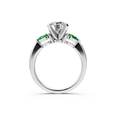 Madison Tsavorite Three-Stone Pear Engagement Ring (0.50 ct. tw.)
