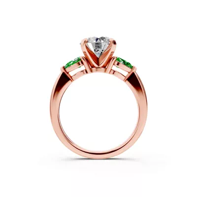 Madison Tsavorite Three-Stone Pear Engagement Ring (0.50 ct. tw.)