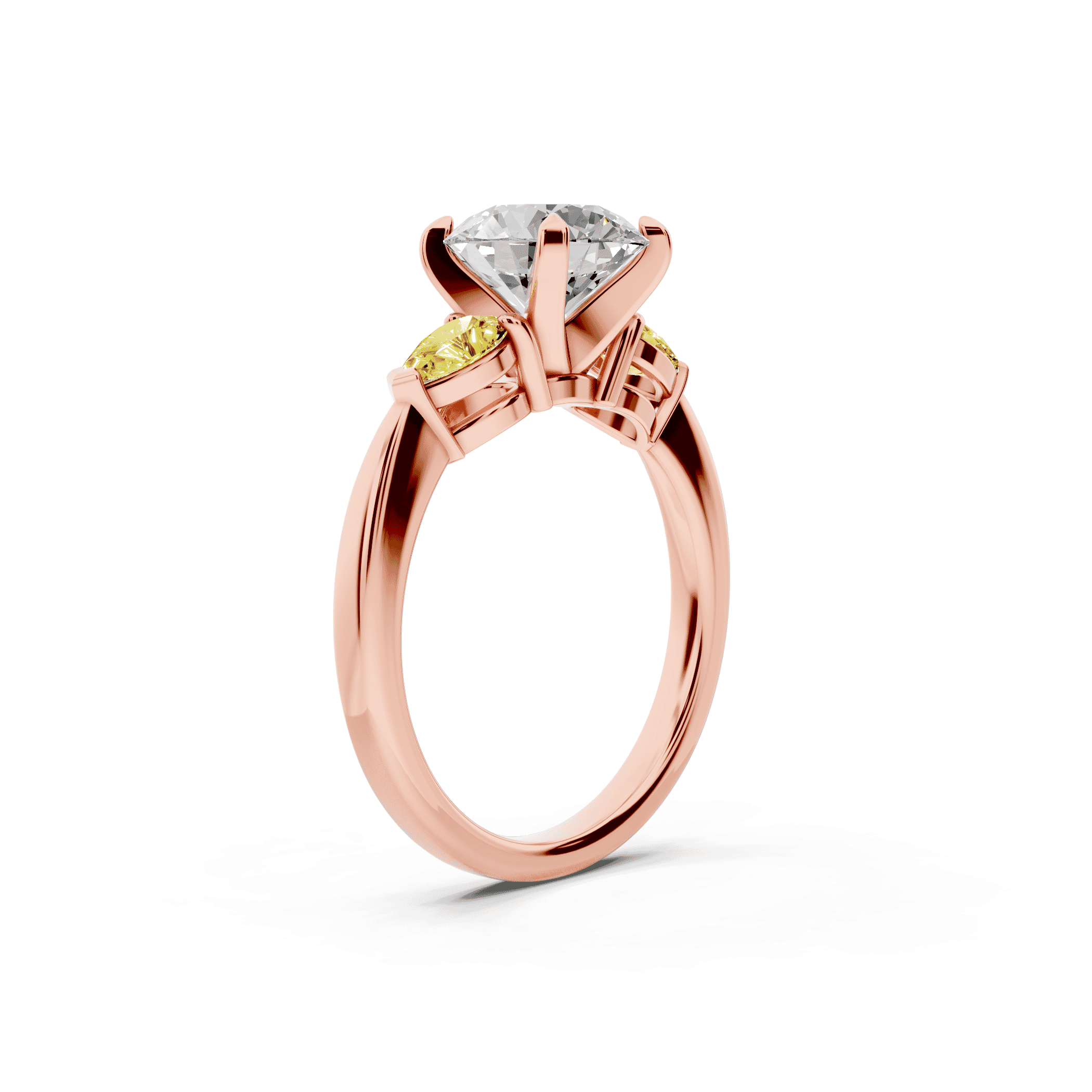 Madison Yellow Sapphire Three-Stone Pear Engagement Ring (0.50 ct. tw.)