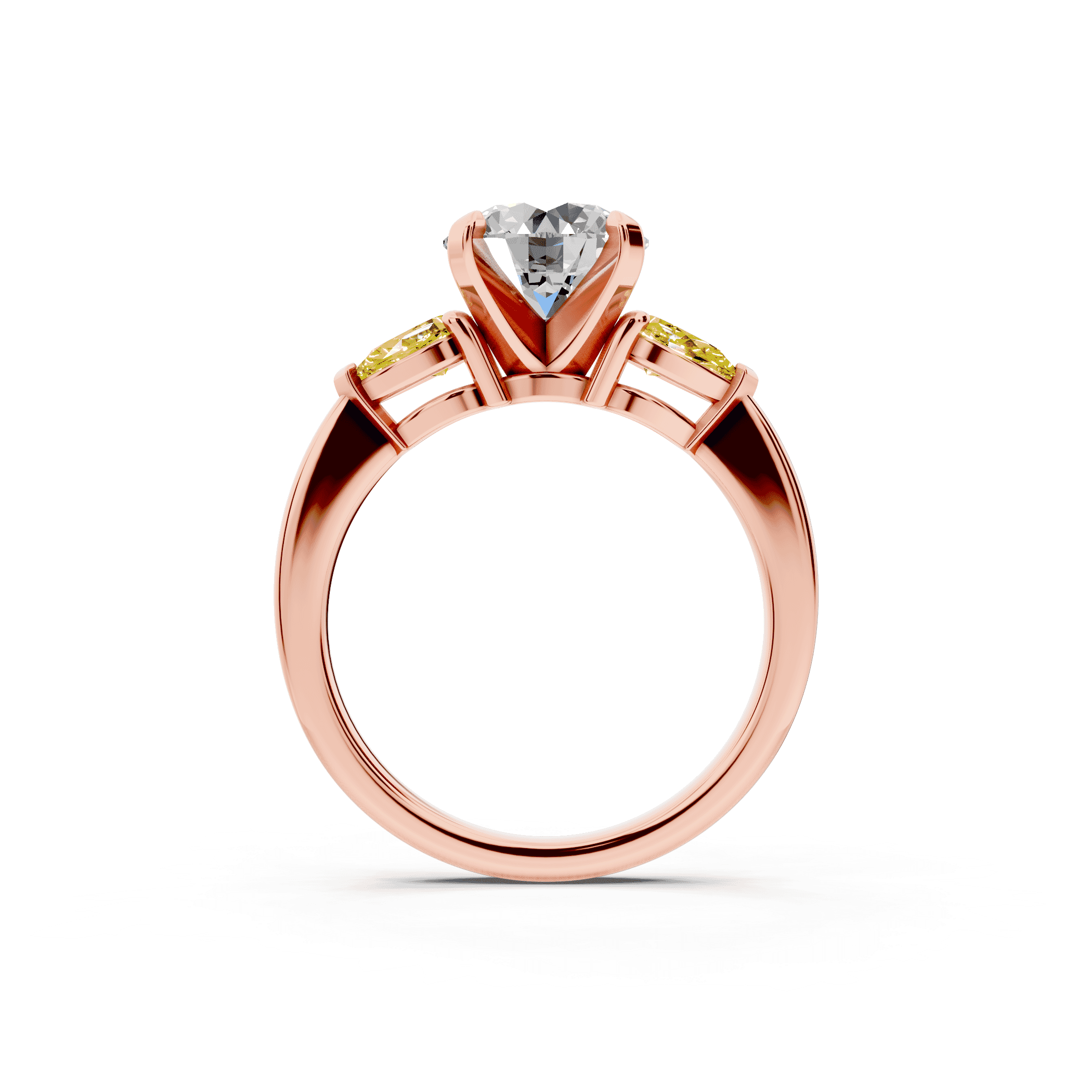 Madison Yellow Sapphire Three-Stone Pear Engagement Ring (0.50 ct. tw.)