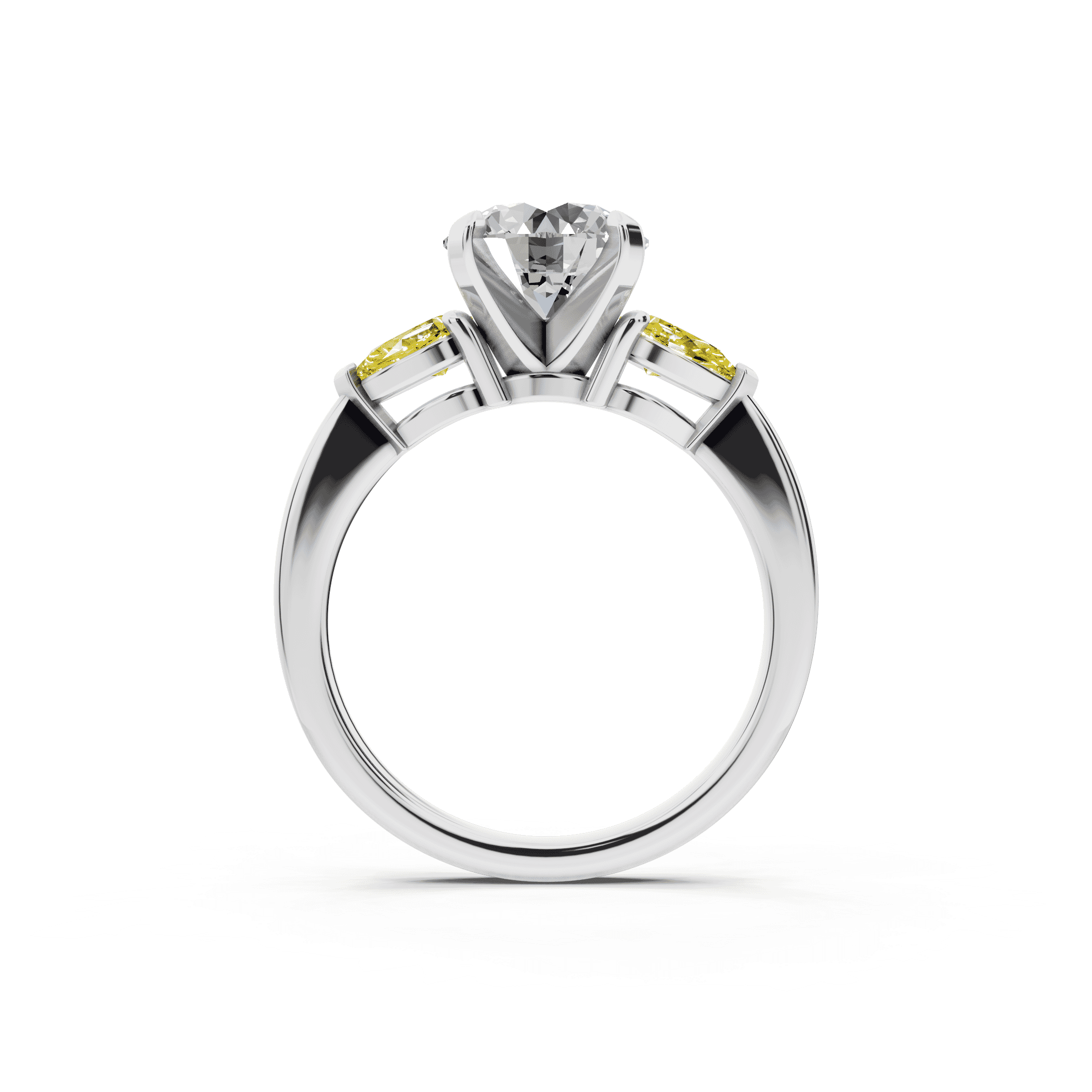 Madison Yellow Sapphire Three-Stone Pear Engagement Ring (0.50 ct. tw.)