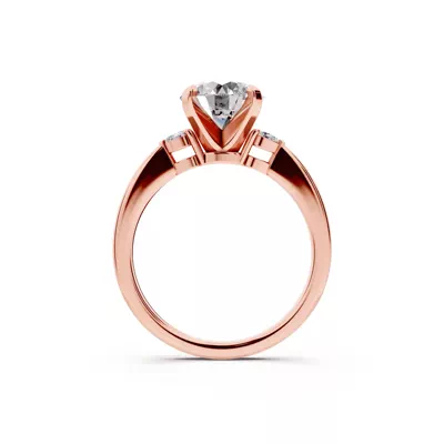 Madison Three-Stone Pear Engagement Ring (.10 ct. tw.)