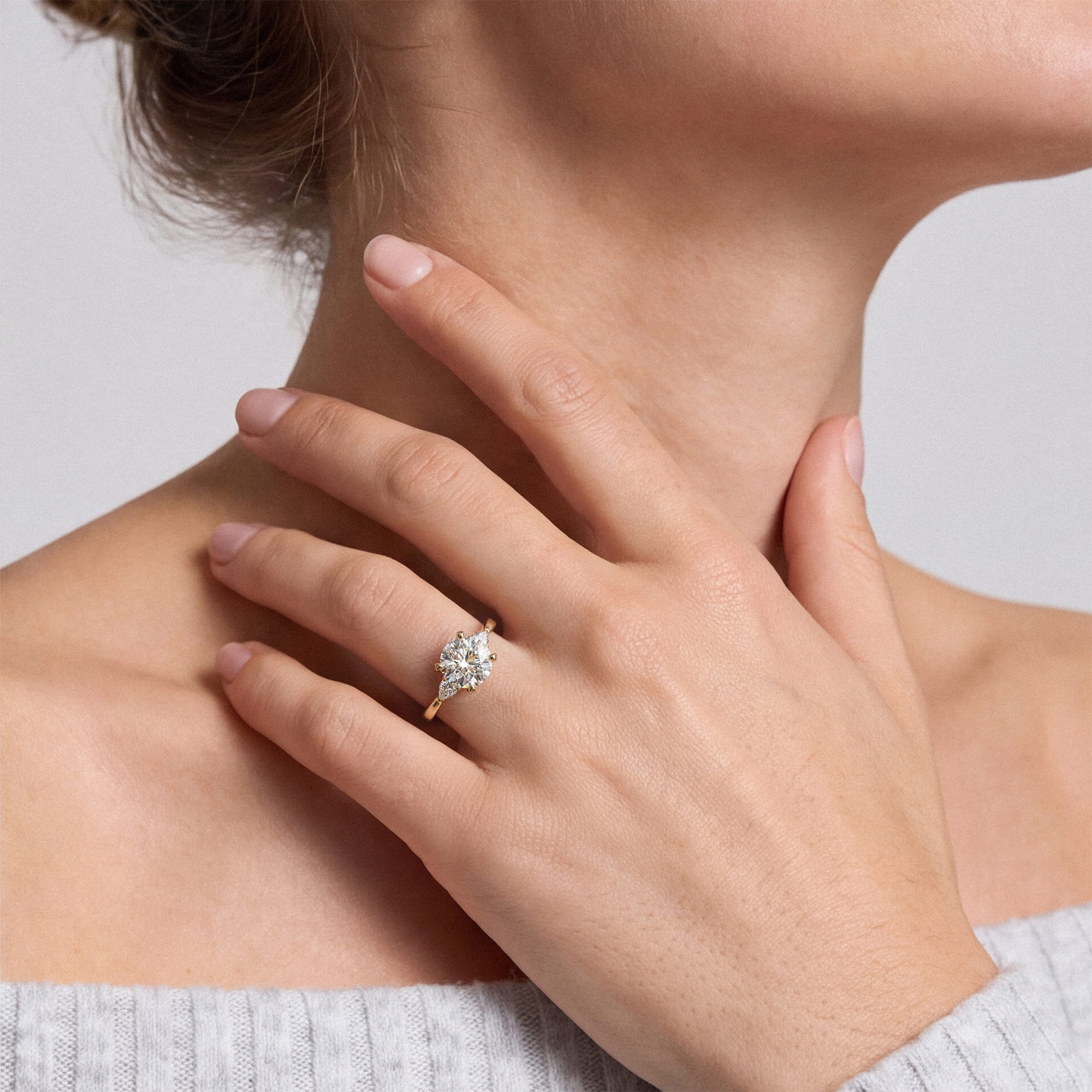 Madison Three-Stone Pear Engagement Ring (.25 ct. tw.)