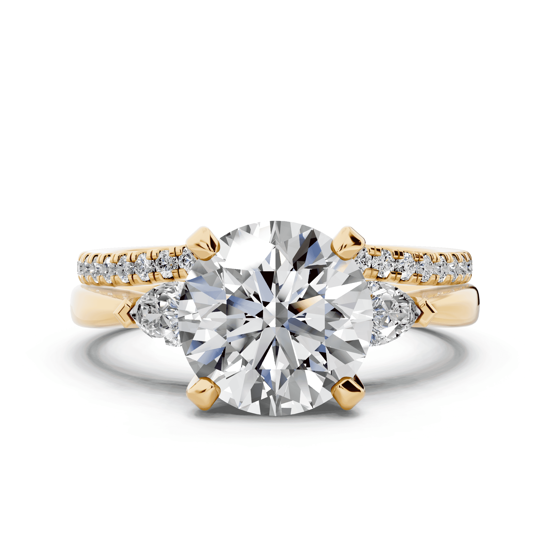 Madison Three-Stone Pear Engagement Ring (.25 ct. tw.)