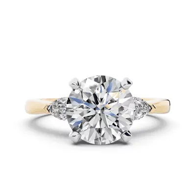 Madison Three-Stone Two-Tone Pear Engagement Ring (.25 ct. tw.)