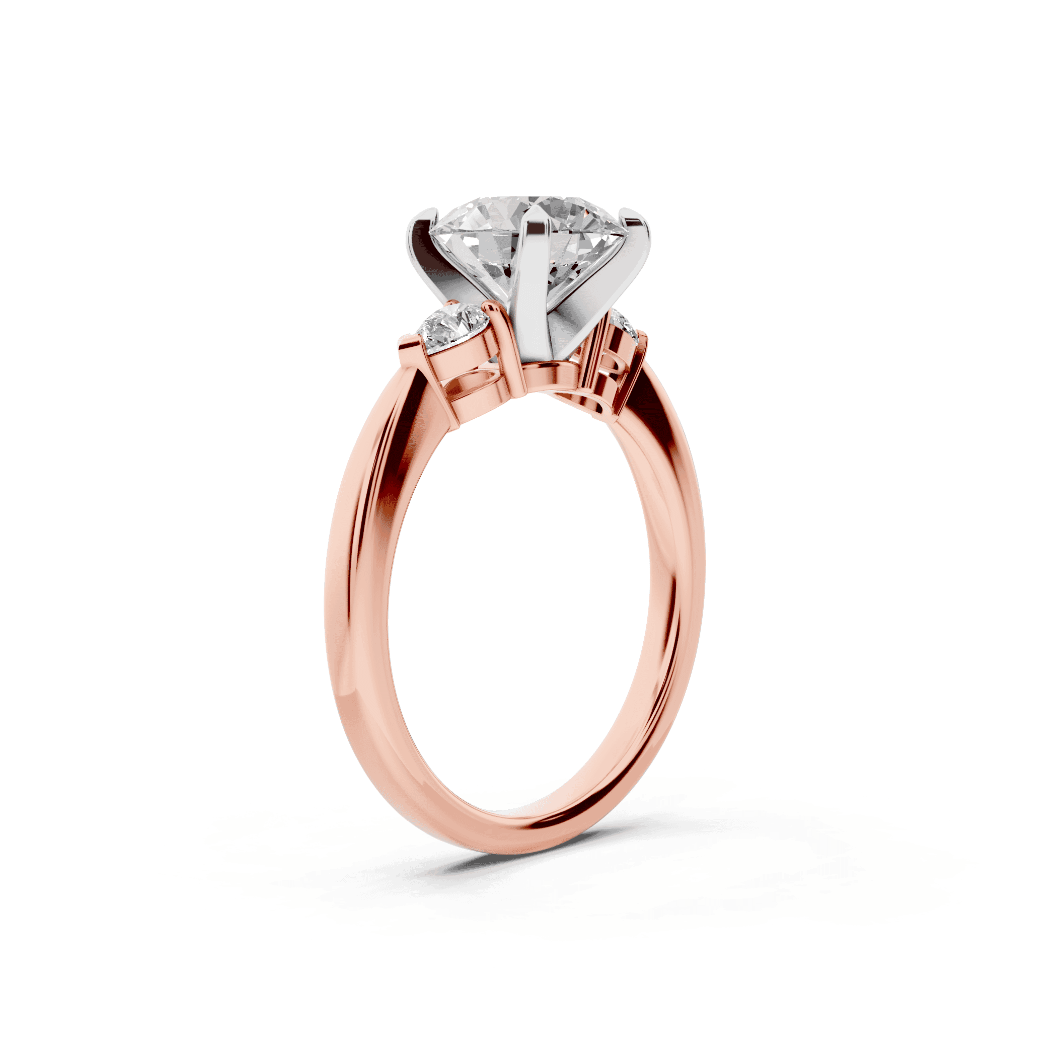 Madison Three-Stone Two-Tone Pear Engagement Ring (.25 ct. tw.)