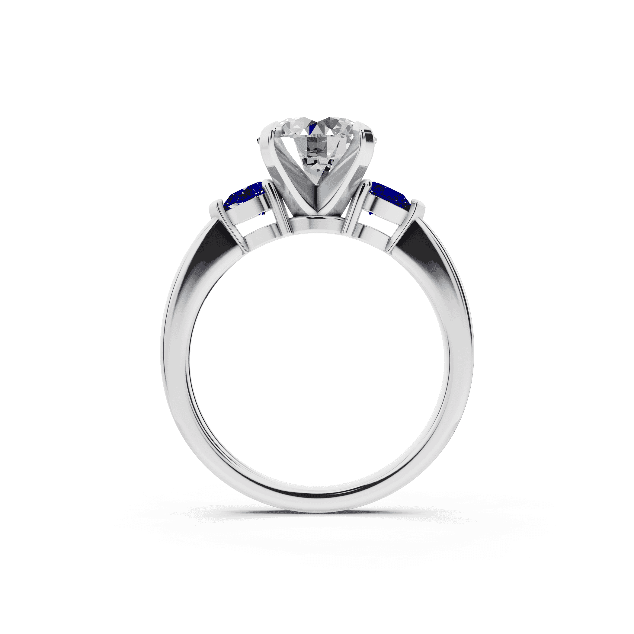 Madison Sapphire Three-Stone Pear Engagement Ring (0.25 ct. tw.)