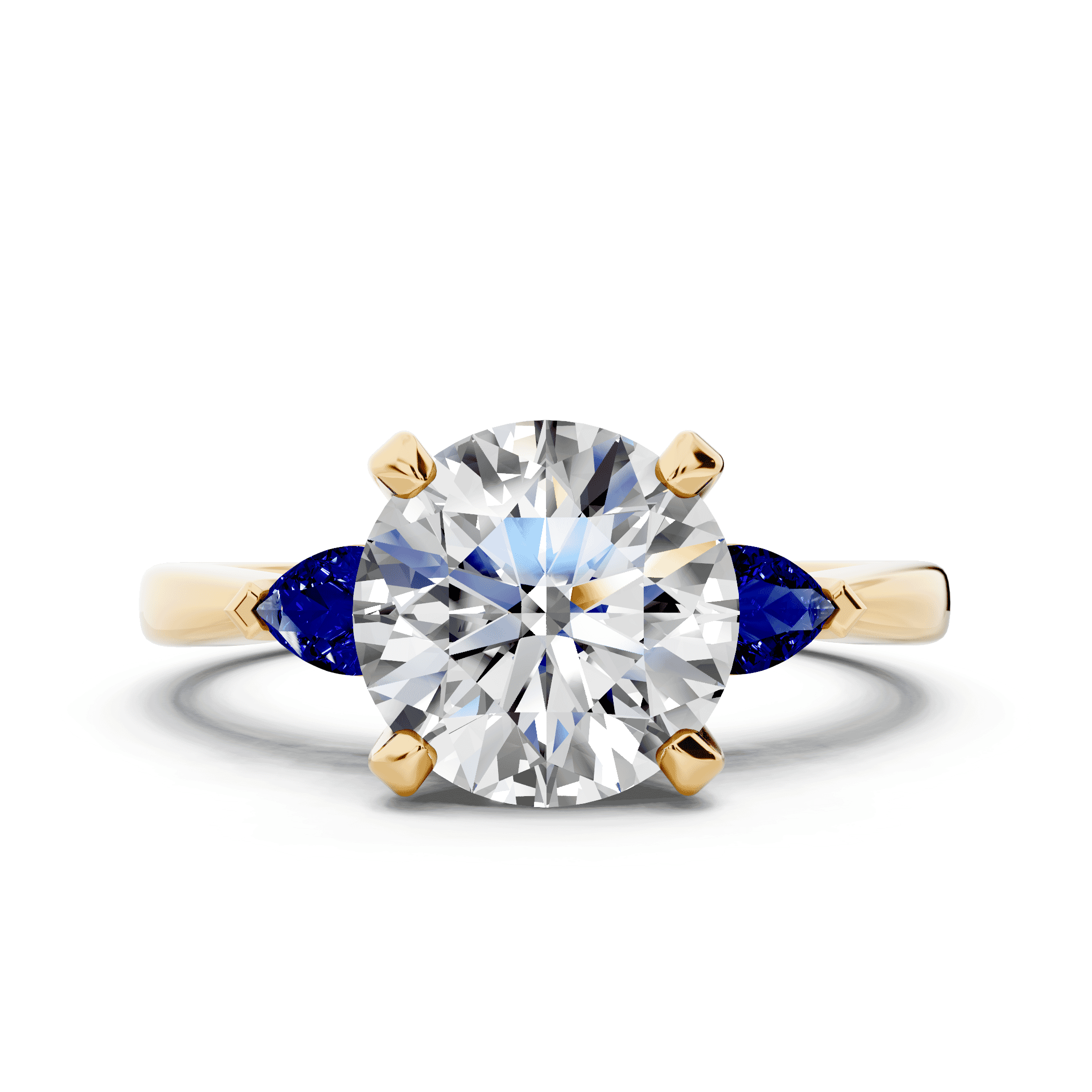 Madison Sapphire Three-Stone Pear Engagement Ring (0.25 ct. tw.)