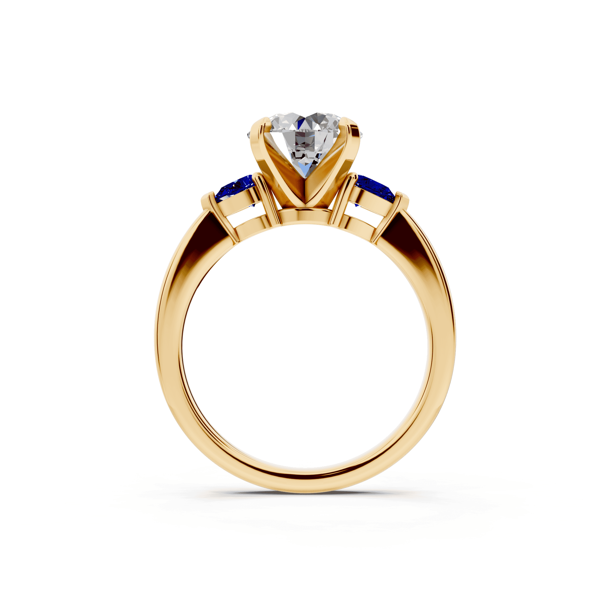 Madison Sapphire Three-Stone Pear Engagement Ring (0.25 ct. tw.)