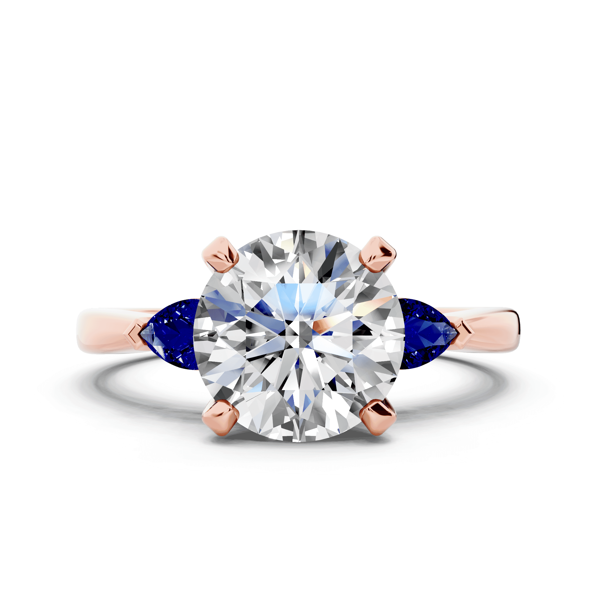 Madison Sapphire Three-Stone Pear Engagement Ring (0.25 ct. tw.)