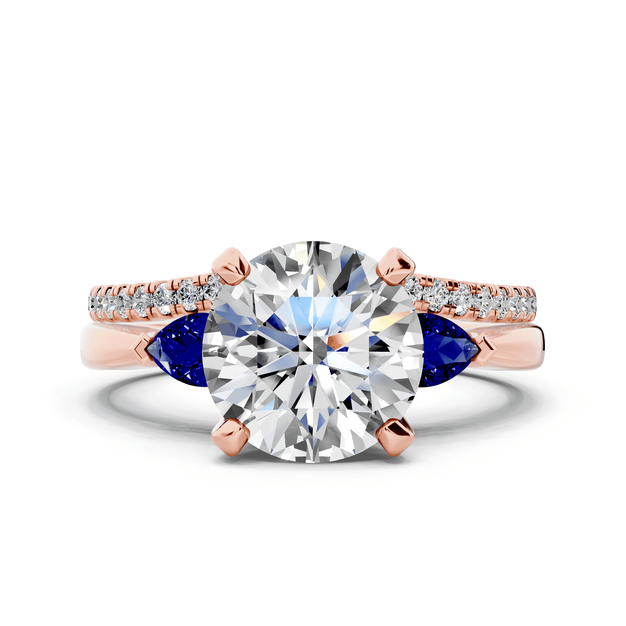 Madison Sapphire Three-Stone Pear Engagement Ring (0.25 ct. tw.)
