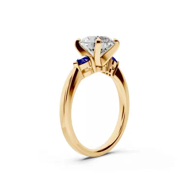 Madison Sapphire Three-Stone Pear Engagement Ring (0.25 ct. tw.)