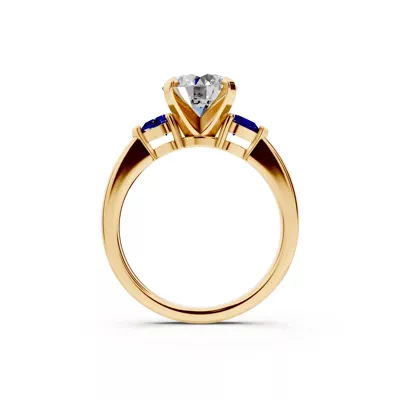 Madison Sapphire Three-Stone Pear Engagement Ring (0.25 ct. tw.)