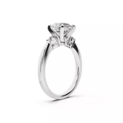 Madison Pink Sapphire Three-Stone Pear Engagement Ring (0.25 ct. tw.)