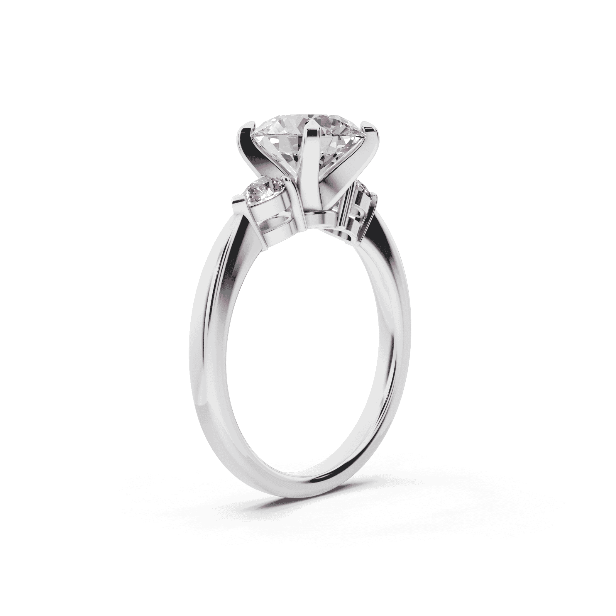 Madison Pink Sapphire Three-Stone Pear Engagement Ring (0.25 ct. tw.)
